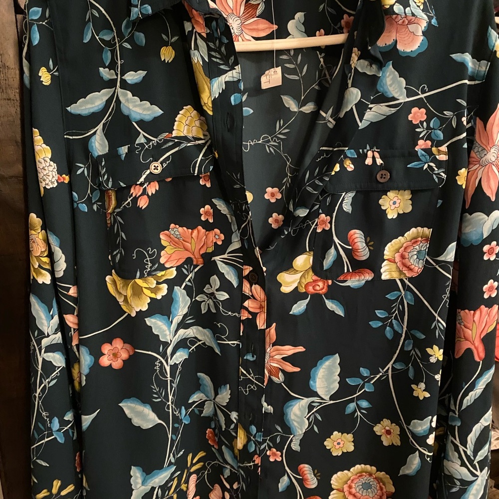 LOFT Multicolor Floral Blouse